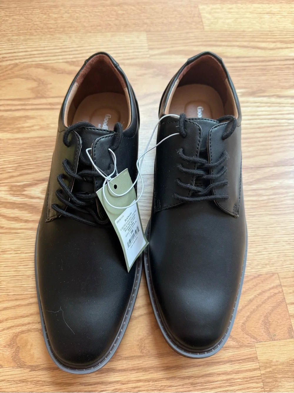 NWT Goodfellow & Co Men’s Black Oxford Dress Shoes Size 9W Wide